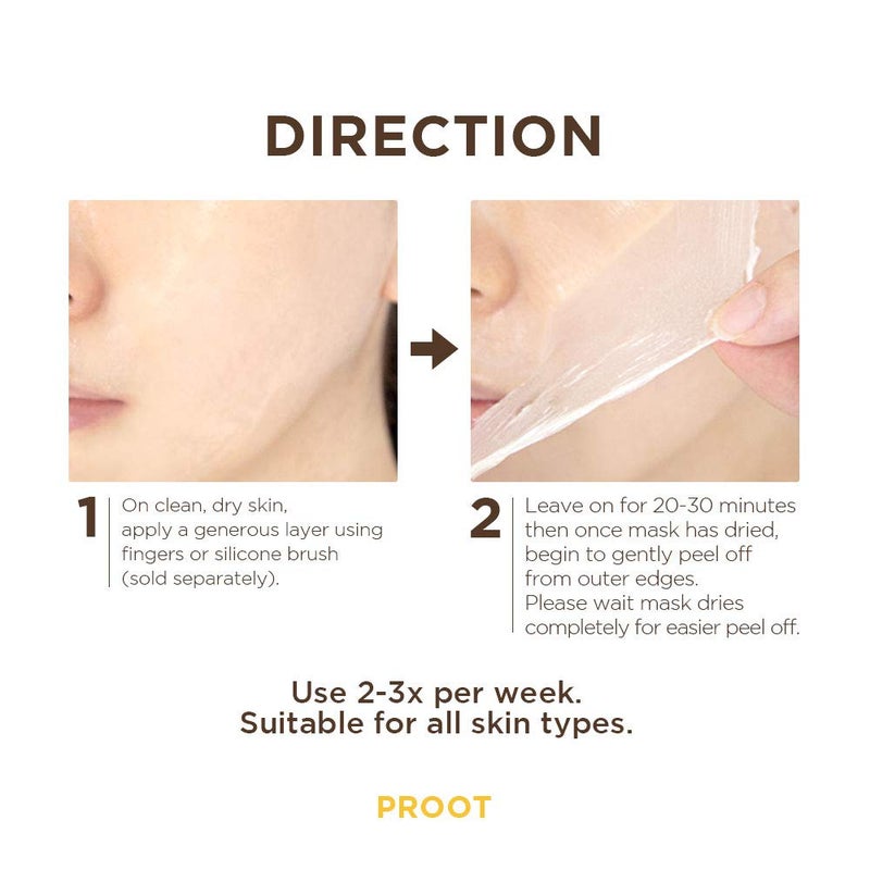 Proot Calendula Peel Off Mask | With Herbal Infused Brightening Serum | Formulated with Real Calendula Flower Leaves and Extracts | Korean Skin Care, Vegan, Cruelty-Free | 3.38 oz - Image 2